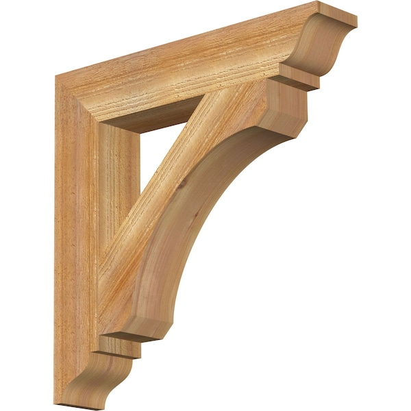 Ekena Millwork Legacy Traditional Rough Sawn Bracket, Western Red Cedar, 4"W x 22"D x 22"H BKT04X22X22LEC01RWR - main